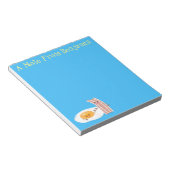 かわいいかわいい卵とベーコン漫画イラストレーション ノートパッド (アングル)