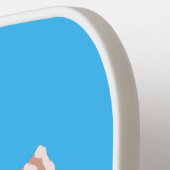 かわいいかわいい卵とベーコン漫画イラストレーション ピックルボールラケット (左詳細)