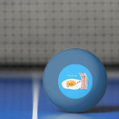 かわいいかわいい卵とベーコン漫画イラストレーション 卓球ボール (ネット)