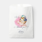 かわいいかわいい卵の鳥エレガントフローラ赤ちゃんシャワー フェイバーバッグ (正面)