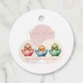 かわいいかわいい卵鳥パステルカラーベビーシャワー フェイバータグ (裏面)
