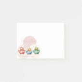 かわいいかわいい卵鳥パステルカラーベビーシャワー ポストイット (正面)