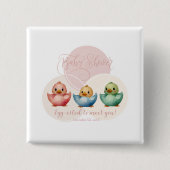 かわいいかわいい卵鳥パステルカラーベビーシャワー 缶バッジ (正面)