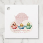かわいいかわいい卵鳥パステルカラーベビーシャワーS フェイバータグ (正面)