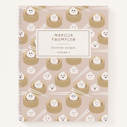 かわいいかわいい団子蒸し箸レシピ ノートブック (正面)