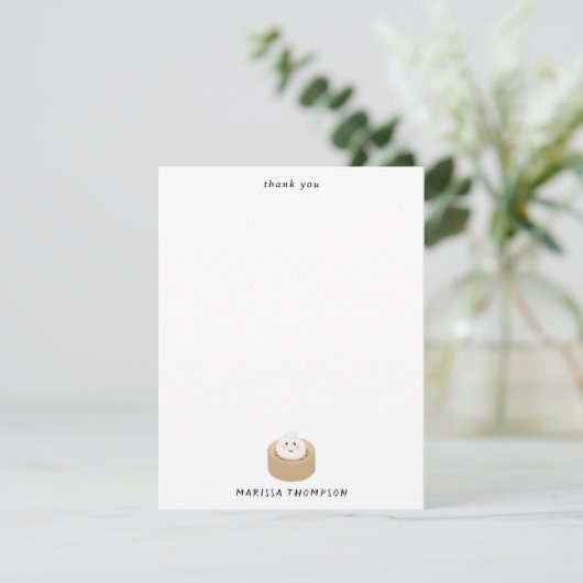 かわいいかわいい団子蒸し箸 サンキューカード (スタンド正面)