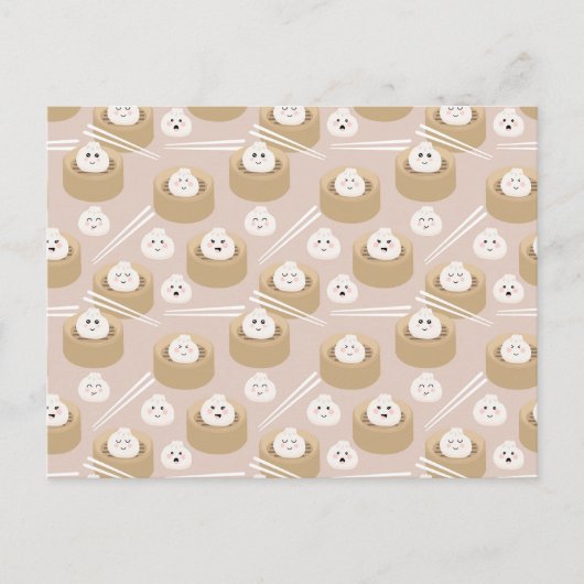 かわいいかわいい団子蒸し箸 ポストカード (正面)