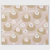 かわいいかわいい団子蒸し箸 ラッピングペーパー (フラット)