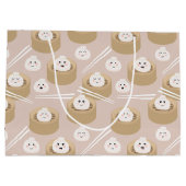 かわいいかわいい団子蒸し箸 ラージペーパーバッグ (裏面)