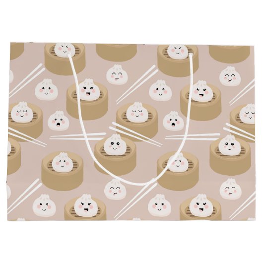 かわいいかわいい団子蒸し箸 ラージペーパーバッグ (裏面)