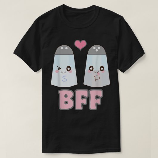 かわいいかわいい塩とコショウBFFフレンズ最高のフレフ Tシャツ (デザイン正面)