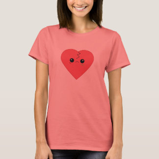 かわいいかわいい壊れたハートリンガーTシャツ Tシャツ