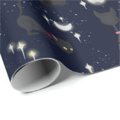 かわいいかわいい夜猫ムーンスターズ ラッピングペーパー (ロールコーナー)