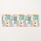 かわいいかわいい大きな猫パターン ヨガマット (正面(横))