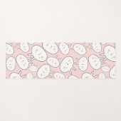 かわいいかわいい大バニーうさぎのパターン ヨガマット (正面(横))