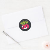 かわいいかわいい大根 ラウンドシール (封筒)