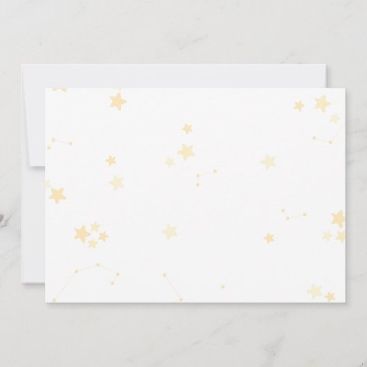 かわいいかわいい天文学ベビーシャワー 招待状 (裏面)