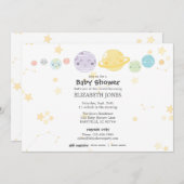 かわいいかわいい天文学ベビーシャワー 招待状 (正面/裏面)