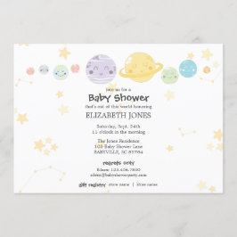 かわいいかわいい天文学ベビーシャワー 招待状