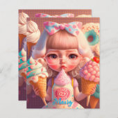 かわいいかわいい女の子とアイスクリーム (正面/裏面)