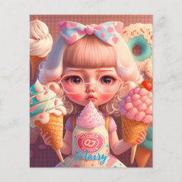 かわいいかわいい女の子とアイスクリーム