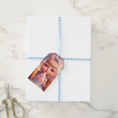 かわいいかわいい女の子とアイスクリーム ギフトタグ (より糸付き)