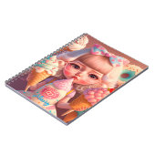 かわいいかわいい女の子とアイスクリーム ノートブック (左側)