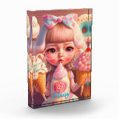 かわいいかわいい女の子とアイスクリーム フォトブロック (左)