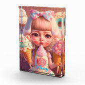 かわいいかわいい女の子とアイスクリーム フォトブロック (右)