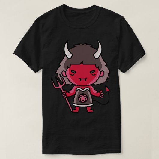 かわいいかわいい女の子悪魔 Tシャツ (デザイン正面)