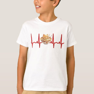 かわいいかわいい子天ラーメンEKGハートビートオタクアニメ Tシャツ