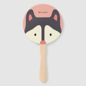 かわいいかわいい子犬。ハスキー。 ハンドファン (正面)