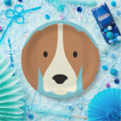 かわいいかわいい子犬。 ペーパープレート (パーティー)