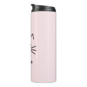 かわいいかわいい子猫顔ピンクのハート鼻 タンブラー (回転右)