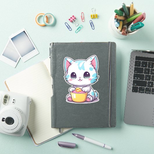 かわいいかわいい子猫顔 |甘い猫のエンブレム シール (iPadカバー)
