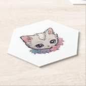 かわいいかわいい子猫1 ペーパーコースター (アングル)