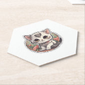かわいいかわいい子猫 ペーパーコースター (アングル)