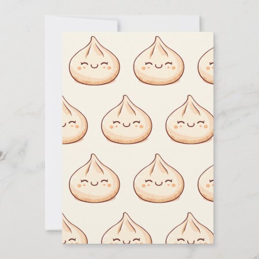 かわいいかわいい小さな餃子の赤ちゃんシャワー 招待状 (裏面)