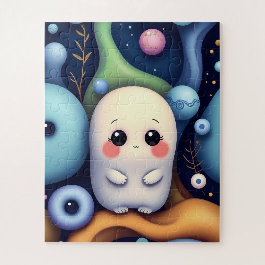 かわいいかわいい幽霊インドリーミー宇宙 ジグソーパズル (縦)