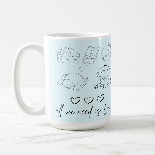 かわいいかわいい恋 コーヒーマグカップ (左)