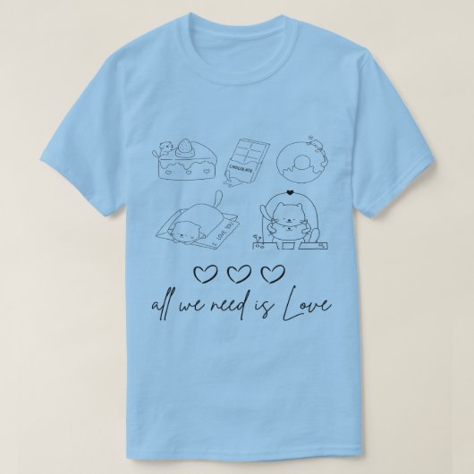 かわいいかわいい恋 Tシャツ (デザイン正面)