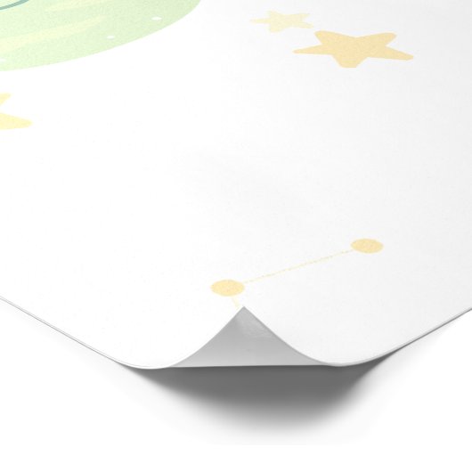 かわいいかわいい惑星は大きな小さな夢を見る ポスター (角)