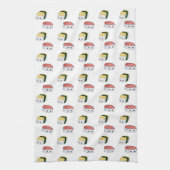 かわいいかわいい日本のすしフードアートキャラクター真木 キッチンタオル (縦)