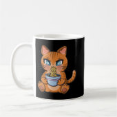 かわいいかわいい日本のアニメ猫ラーメン贈り物 コーヒーマグカップ (左)