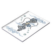 かわいいかわいい日本のドラゴンミルクボバティーブルー ノートブック (左側)