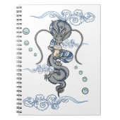 かわいいかわいい日本のドラゴンミルクボバティーブルー ノートブック (正面)