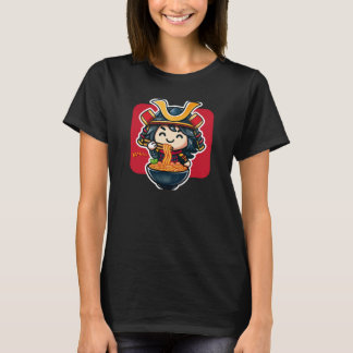 かわいいかわいい日本食べ侍ラーメンや麺 Tシャツ