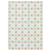 かわいいかわいい朝食エッグ&サンドイッチパターン テーブルクロス (正面)