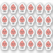 かわいいかわいい期間追跡サイクルナプキンプランナー シール (正面)