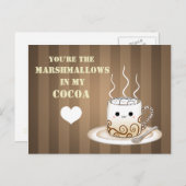 かわいいかわいい温かいココアドリンク ポストカード (正面/裏面)